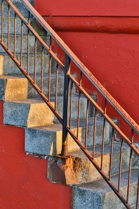 Framed Stairs Coquille River Lighthouse, Bullards Beach State Park, Oregon Print