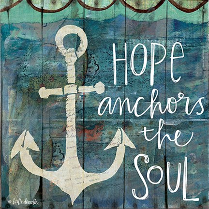 Framed Hope Anchors the Soul Print