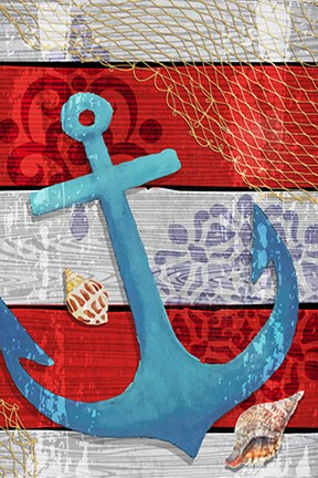 Framed New England Anchor Print