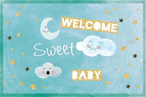 Framed Welcome Sweet Baby Print