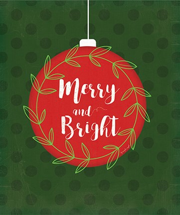 Framed Merry and Bright Print