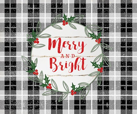 Framed Merry and Bright Print