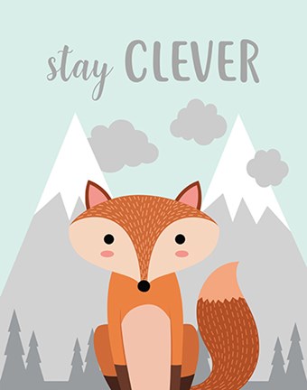 Framed Stay Clever Fox Print