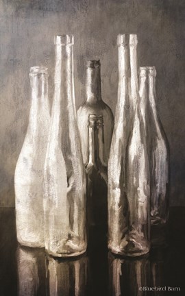 Framed Grey Bottle Collection Print