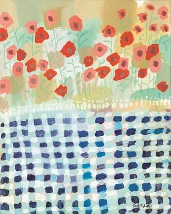 Framed Poppies and Picnics Print