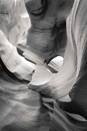 Framed Lower Antelope Canyon IX BW Print