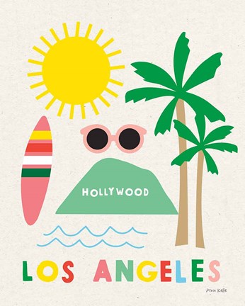 Framed City Fun Los Angeles Print