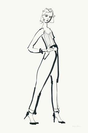 Framed About Town III Print