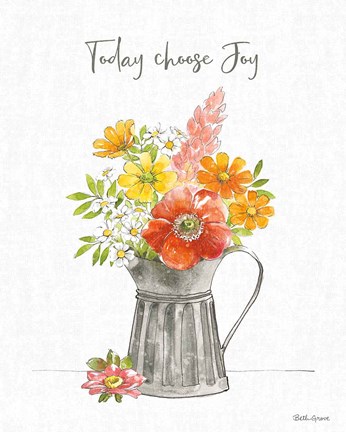 Framed Farmhouse Floral VII Print