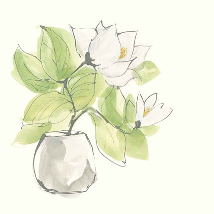 Framed Plant Magnolia II Print