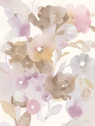 Framed Neutral Garden I Print