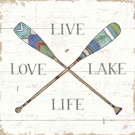 Framed Lake Sketches VI Color Print