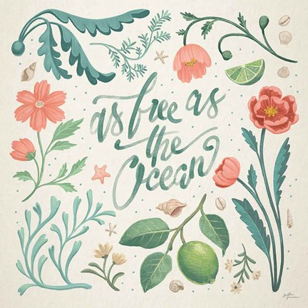 Framed Seaside Botanical IV Print