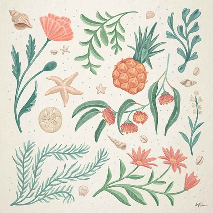 Framed Seaside Botanical III Print