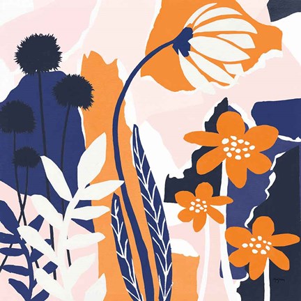 Framed Happy Place Blue Print