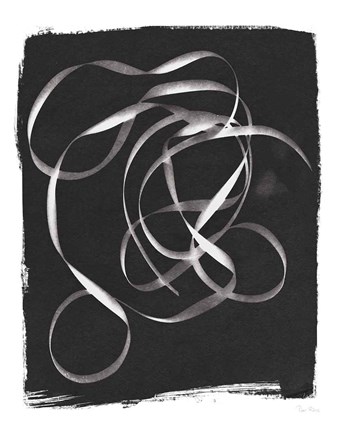 Framed Nature By The Lake Ribbon II BW Print