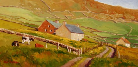 Framed Stones Throw To The Sea Print