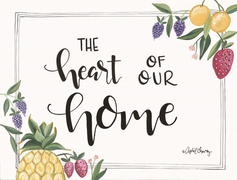 Framed Fruit - Heart of Our Home Print