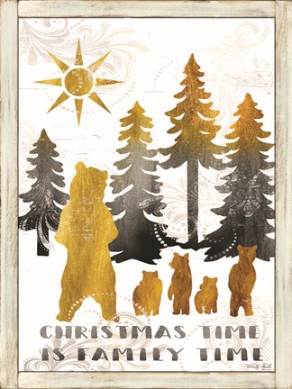 Framed Christmas Time is Family Time Print