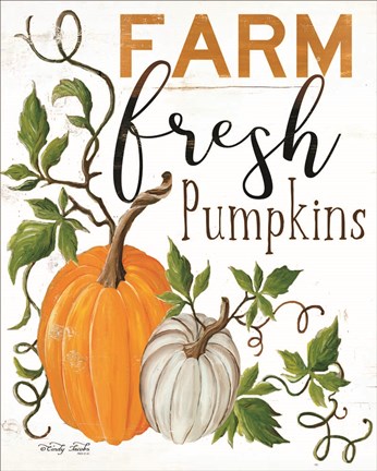 Framed Farm Fresh Pumpkins Print