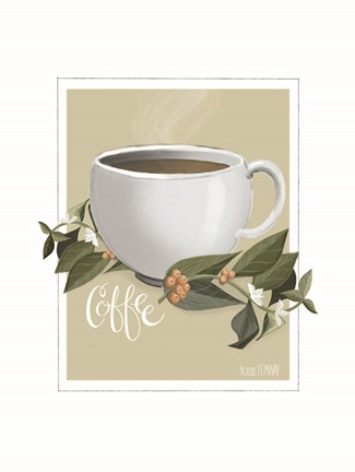 Framed Botanical Coffee Print