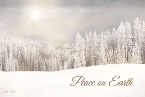 Framed Lava Mountain Snow Storm Print