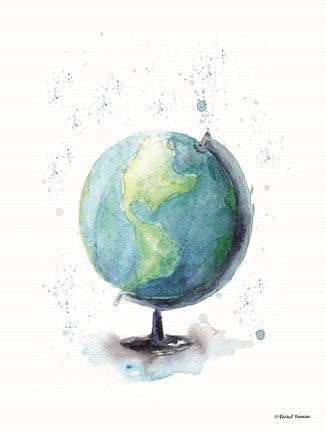 Framed Globe Print