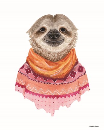 Framed Sloth in a Sweater Print