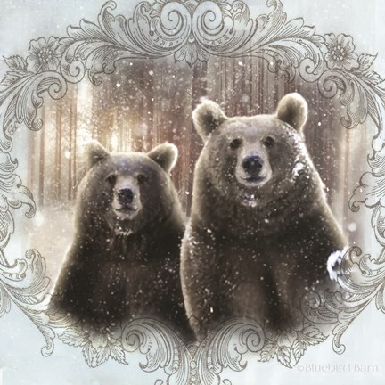 Framed Enchanted Winter Bears Print