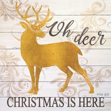 Framed Oh Deer Christmas is Here Print