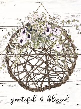 Framed Grateful &amp; Blessed Print