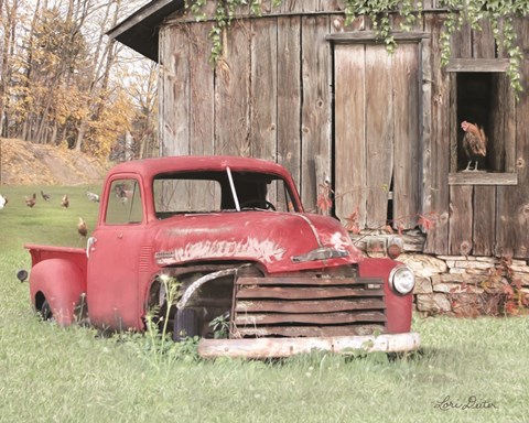 Framed Red and Rusty I Print