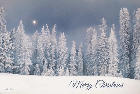 Framed Lava Mountain Merry Christmas Print