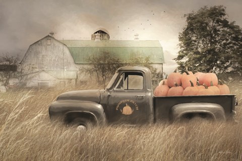 Framed Happy Harvest Truck Print