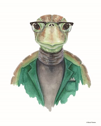 Framed Turtle in a Turtleneck Print