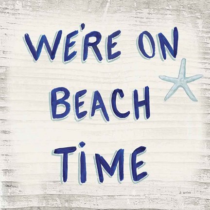 Framed Beach Time VI Sq Print