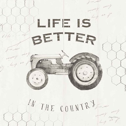 Framed Life at Home II on Chicken Wire Background Print