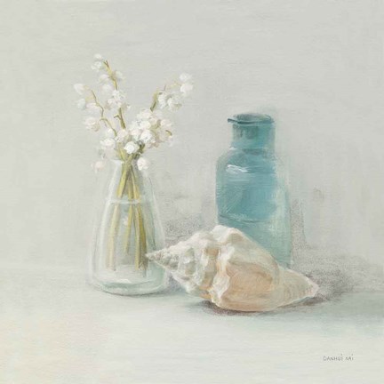 Framed Light Lily of the Valley Spa Print