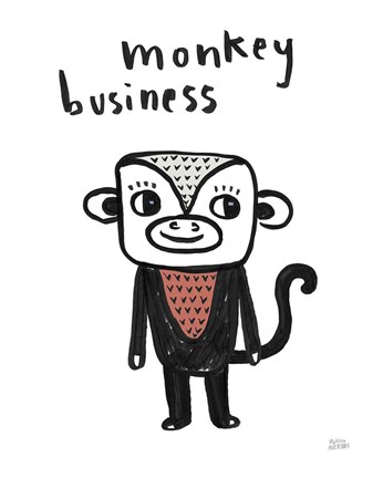 Framed Scandy Baby Gray II Print