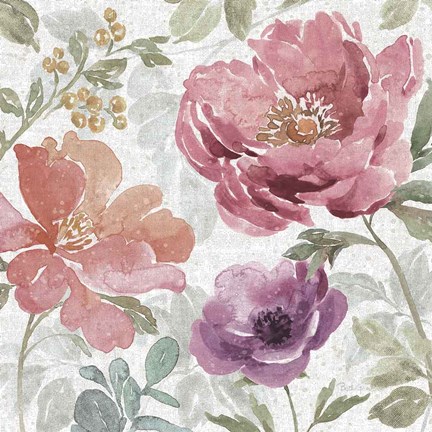 Framed Springtime Bloom III Dark Print