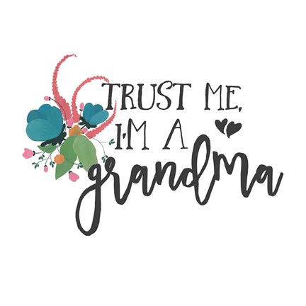 Framed Harriet Floral Grandma Inspiration I Print