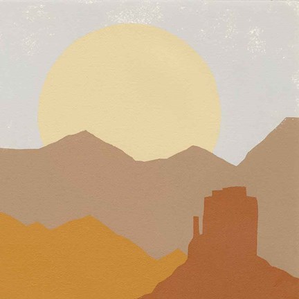 Framed Desert Sun I Print