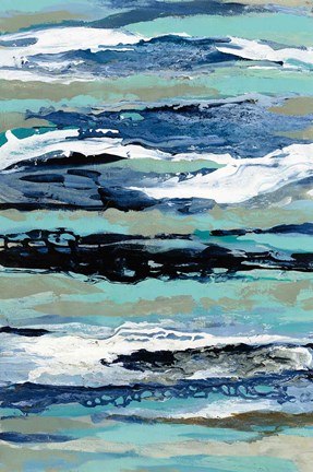 Framed Coastal Sea Foam I Print