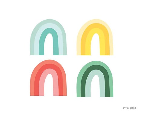 Framed Rainbow Colors II Print