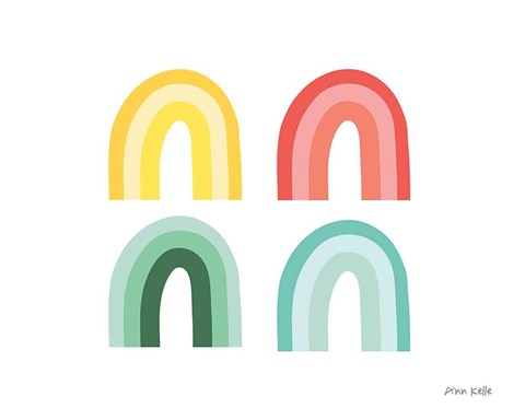 Framed Rainbow Colors I Print