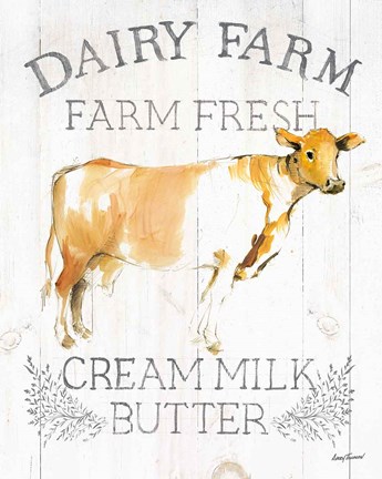 Framed Dairy Farm wood Print