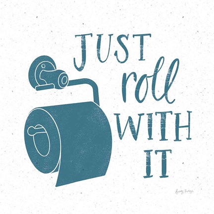 Framed Turkish Tile Bathroom Puns V Print