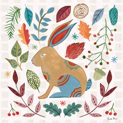 Framed Whimsical Woodland V Print