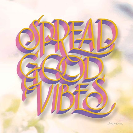 Framed Spread Good Vibes Print