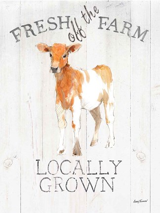 Framed Fresh off the Farm wood Print